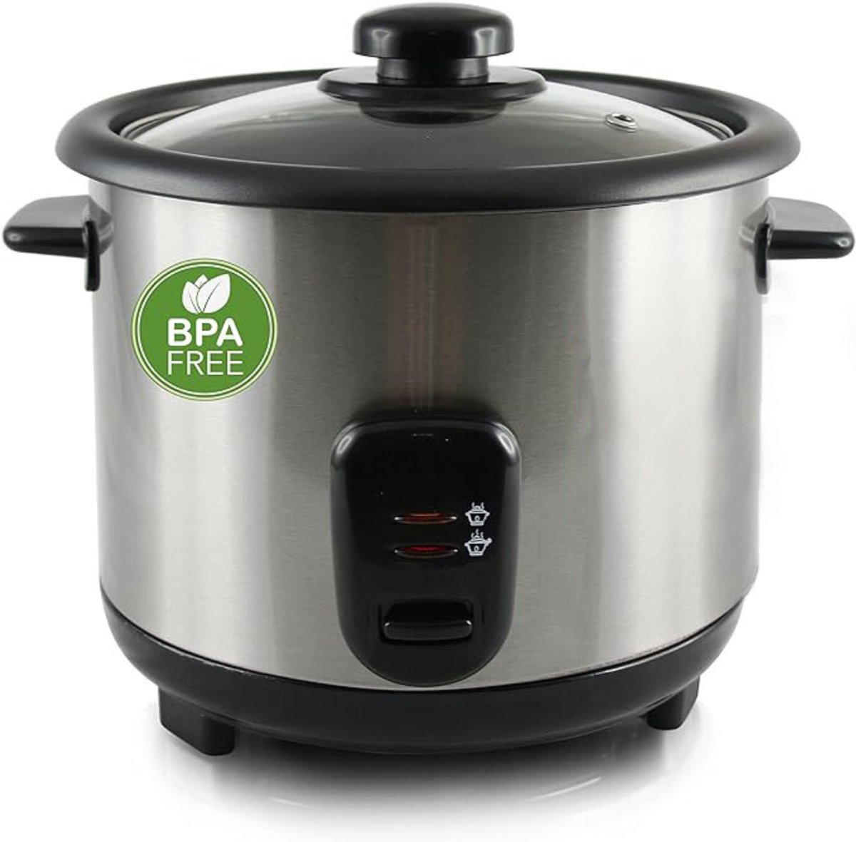 VIN® Rijstkoker Klein - Rijstkoker Met Stomer – Rijstkokers - Stoomkoker Met Warmhoudfunctie – Stoompan - Incl. Rijstlepel + Maatbeker En Beschermkoker