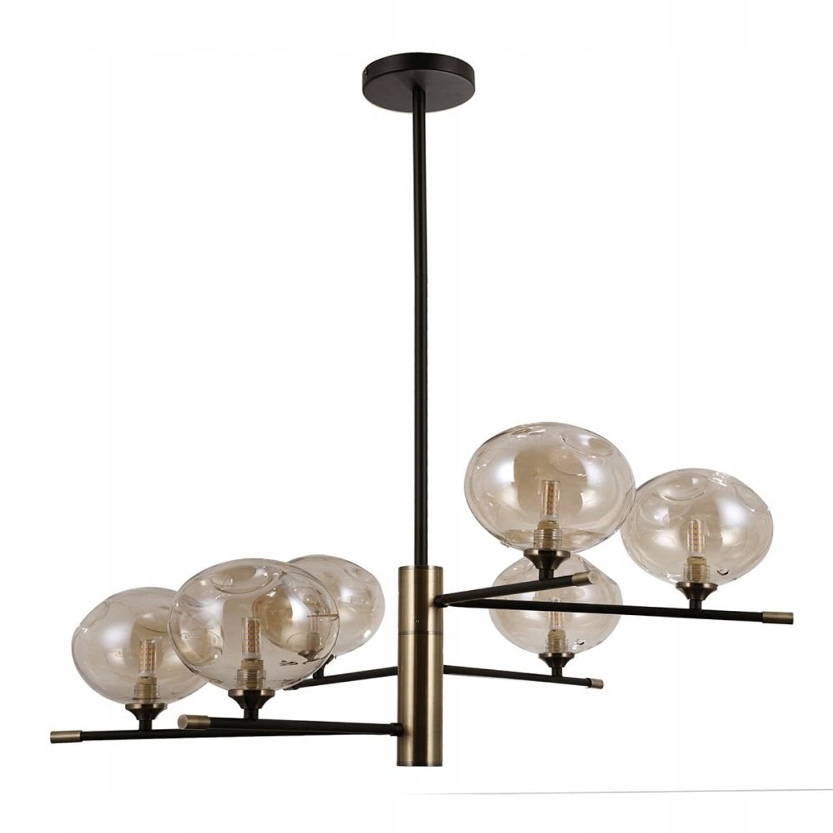 MESTA Hanglamp - Klassiek Design, 6x G9, Brons/Zwart