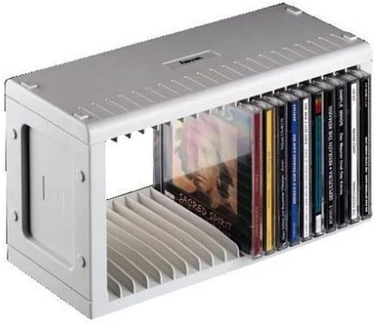 CD en DVD Rack voor 20 Stuks - Uitbreidbaar en Wandmontage