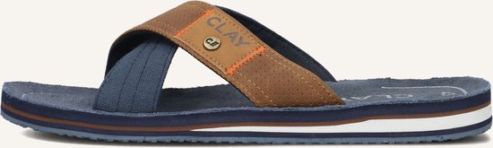 CLAY Slippers Clay002 - Homme - Cognac - Taille 48