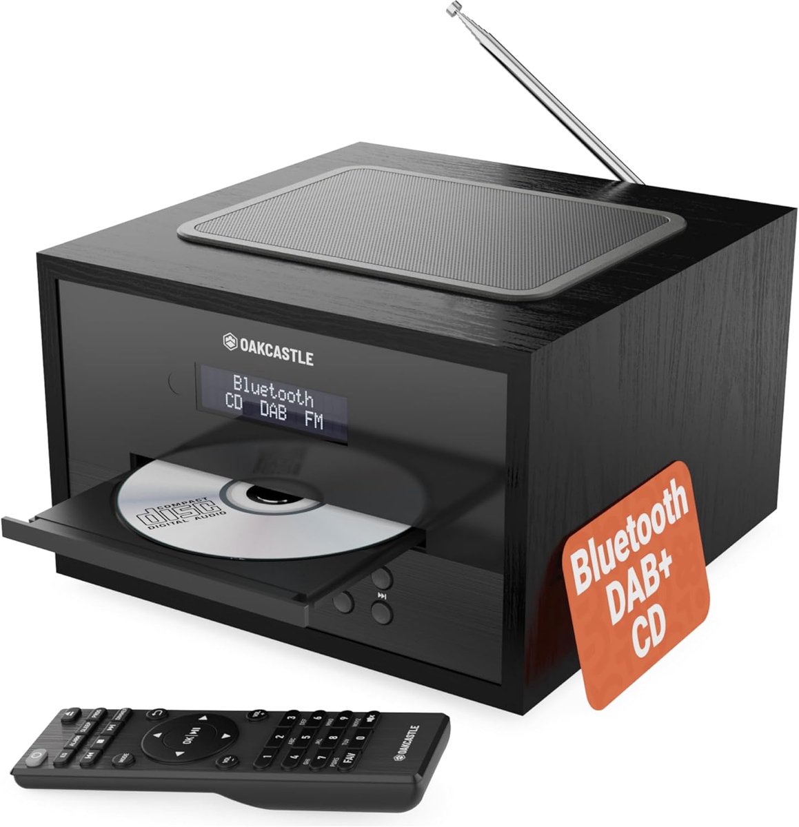 DAB/DAB+ Radio met Bluetooth 5.0 en CD-speler - Mini Stereo-installatie Hi-Fi met Geïntegreerde Luidsprekers