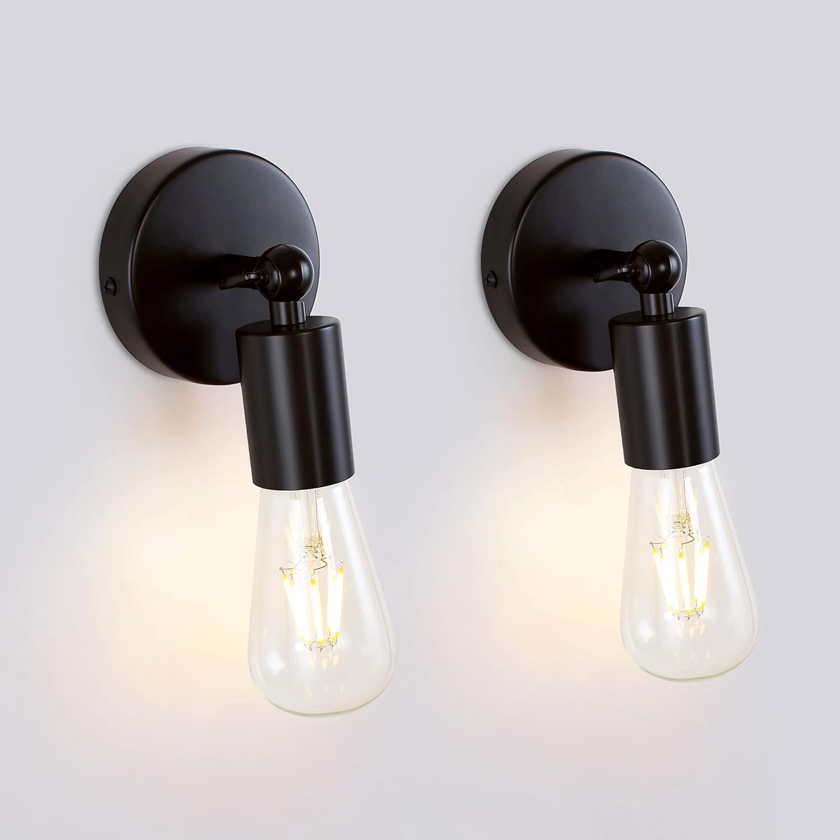 Industriële Zwarte Wandlampen - Verstelbare E27 Edison Lampen voor Woonkamer en Hotelverlichting