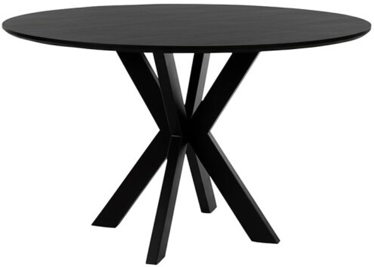 Eettafel Tokio rond Acacia smooth Ø120 cm - Zwart