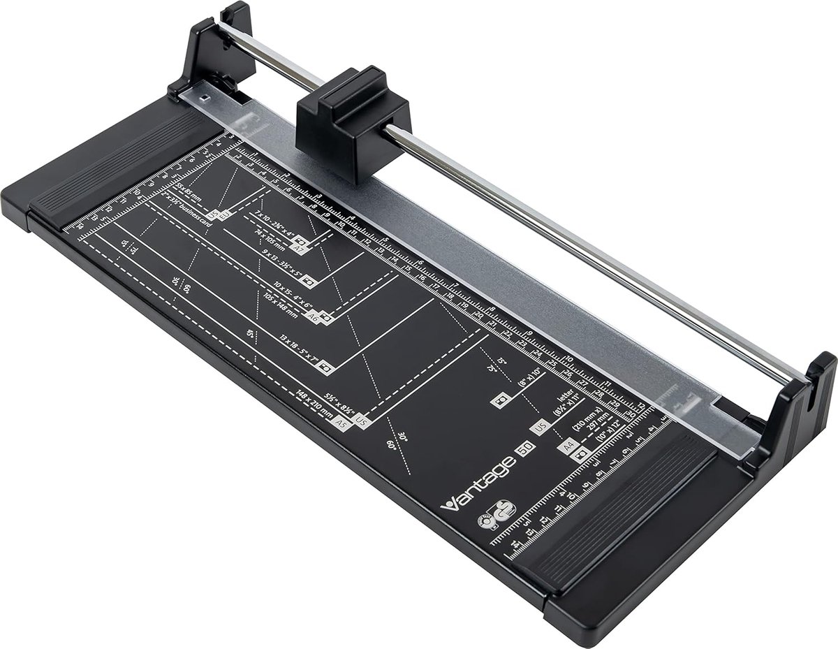 Rotary Snijmachine 12" Snijlengte, 5 Vellen Capaciteit, Automatische Clamp, Voor Precisie Snijden