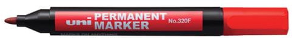 UNI Permanente Marker Rood - NO-320 UNI, 1-3mm Lijn