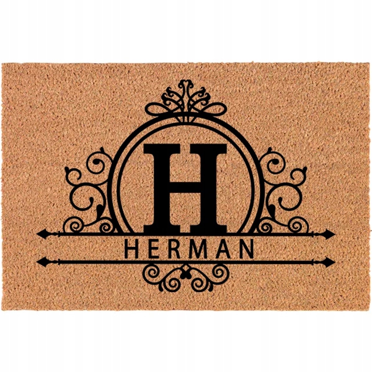 Kokosmat met Personaliseerbare Letter H 60x40cm - Stijlvol Voorgerecht