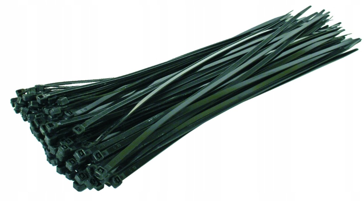 Zwarte Kabelbinders PA6.6 300x3,6mm - 100 Stuks