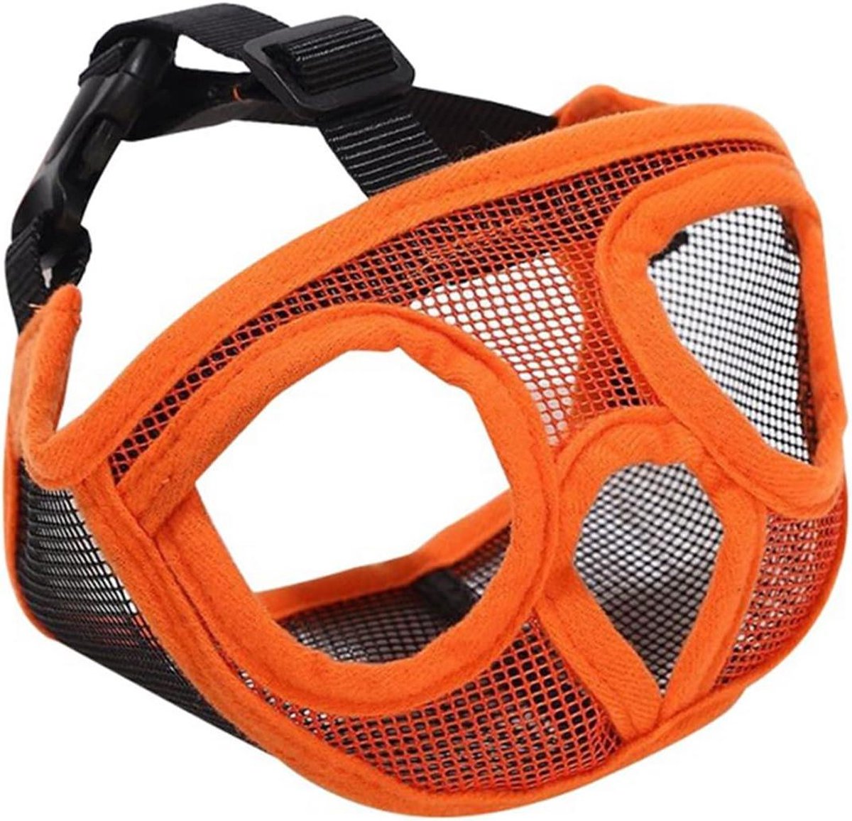 Allecto plus - Ademend verstelbaar mesh masker voor platte hond - Anti-bijten kauwen blaffen - Hondensnuit - Bulldog snuit - Korte snuit (S)