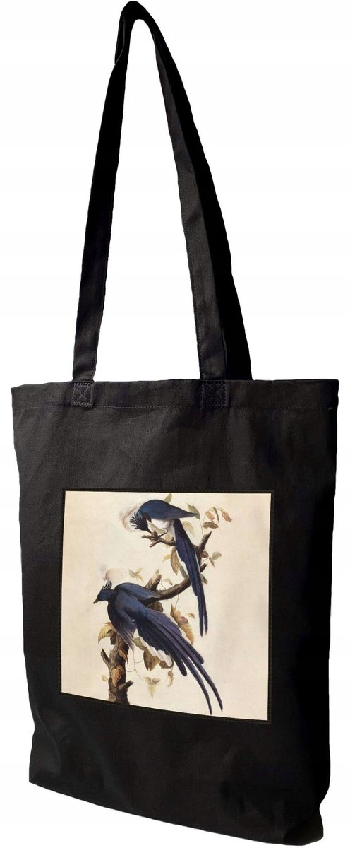 Shopper Tas Magpie Jay Audubon met Opdruk - Ruim & Duurzaam