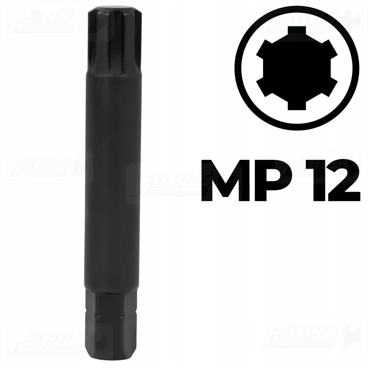 Farys RIBE Bit MP12 75mm HEX 10mm Staal S2 FR0514