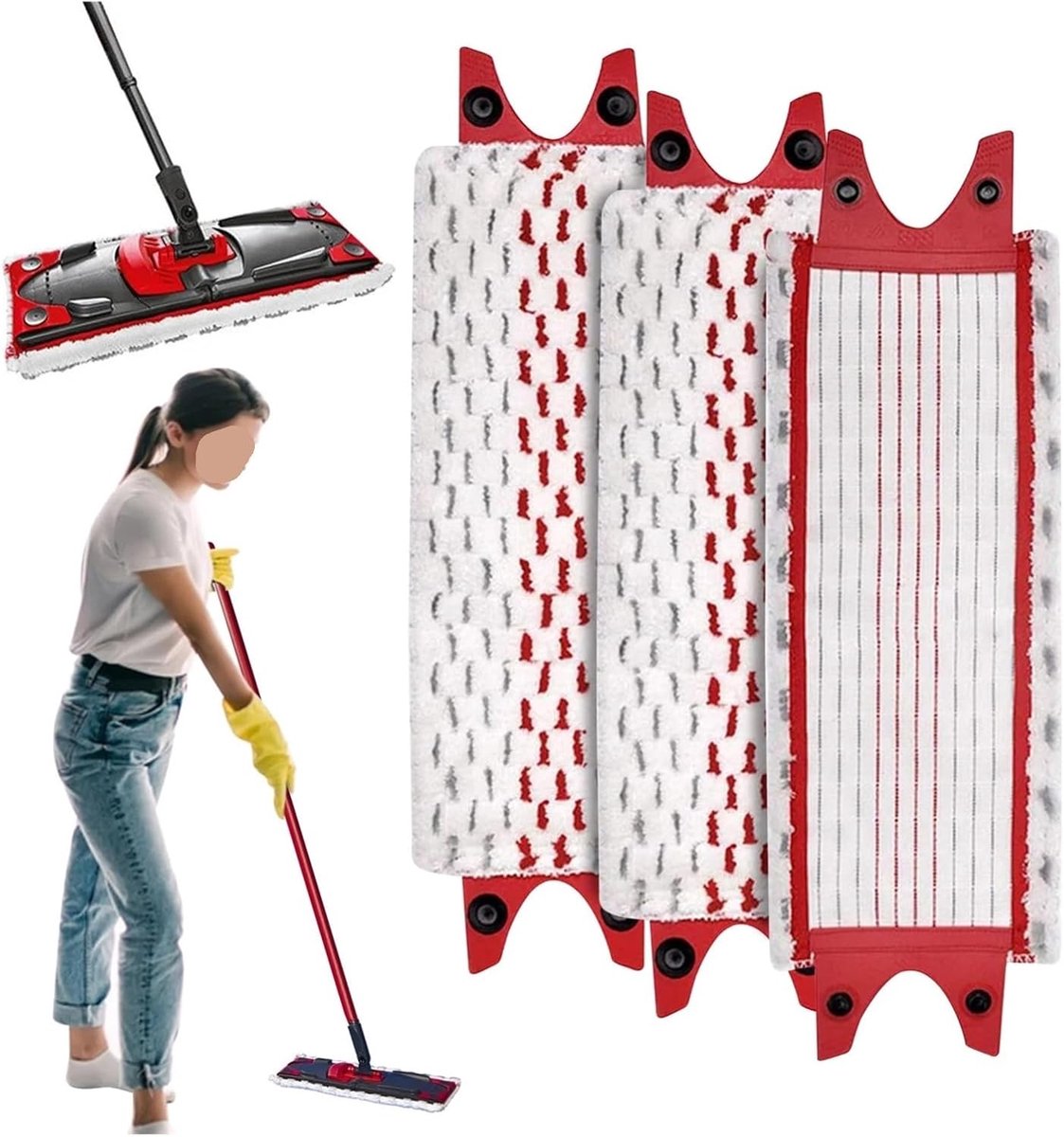 2x Dweil Microvezeldoeken Navulling Mop geschikt voor Vileda UltraMax 2-in-1 Microvezel wasbaar schoonmaak reinigen vervanging dweil spray mop