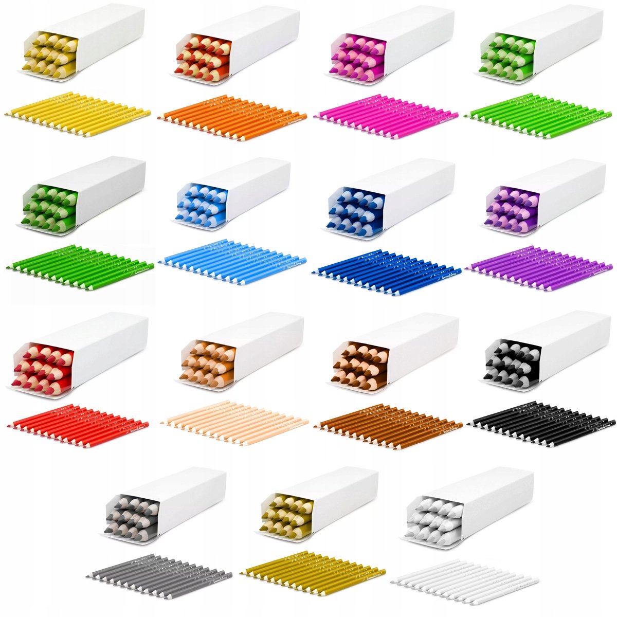 Bambino Kleurpotloden Set - 180 stuks, 15 kleuren (incl. Goud, Zilver, Wit)