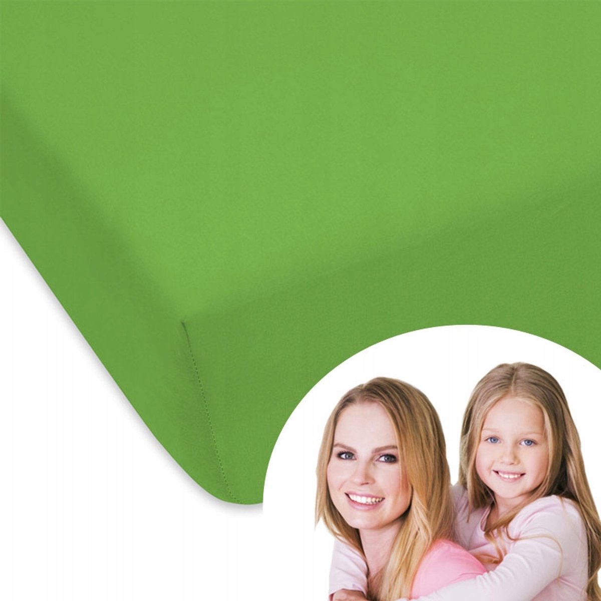 Jersey Hoeslaken Groen 80x180cm - 100% Katoen met Elastiek