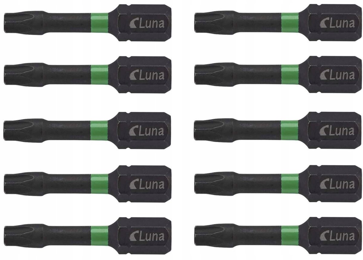Luna Torx TX20 Impact Bits 32mm 10 Stuks - Torsion Technologie