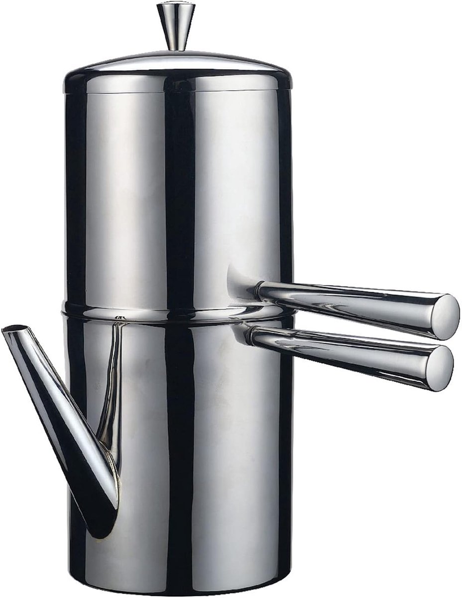 Roestvrijstalen koffiemachine voor 3 kopjes