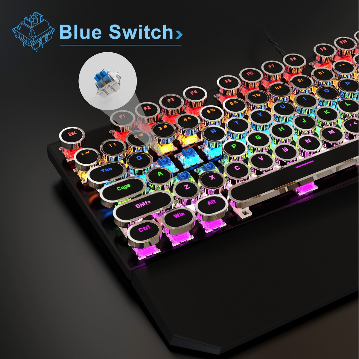 MageGee MK-Storm - Mechanisch Toetsenbord met Retro Keycaps thumbnail 3
