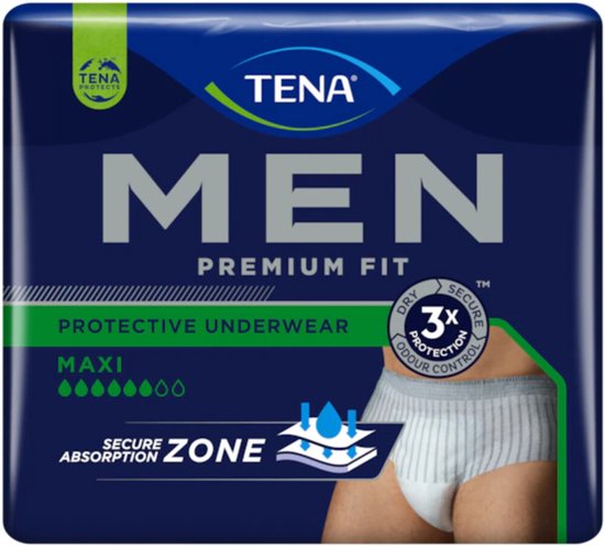 TENA Men Premium Fit Maxi L/XL - 2 x 10 stuks - Voordeelverpakking