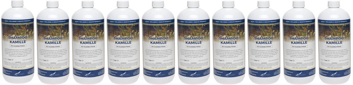 Shampoo Kamille - 1 liter - 10 Stuks - Voordeelverpakking - Haarverzorging