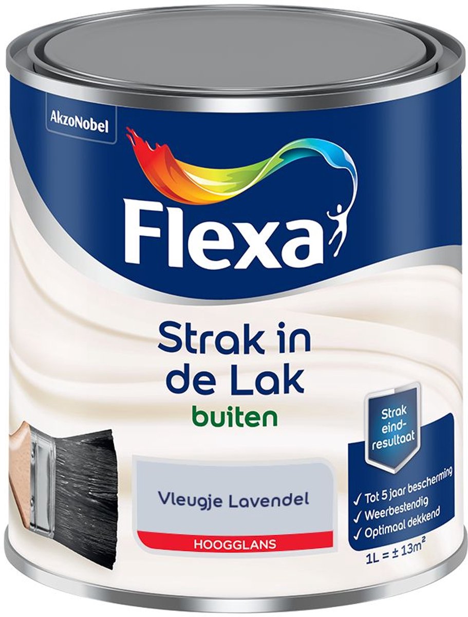 Flexa - Strak in de Lak Buitenlak Hoogglans - Vleugje Lavendel - Mengverf - 1 L