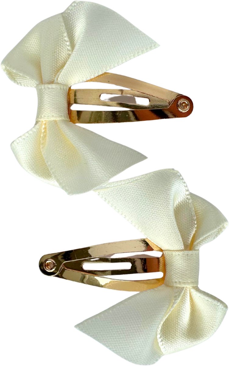 Baby Haarspeldjes met bloemen - Satin bow
