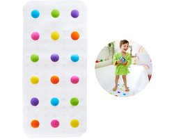 foto van Munchkin Anti-Slip Badmat - Douchemat - Badmat met Stippen voor Kinderen - Voor in Bad en Douche - Antislipmat - 77 x 35 cm