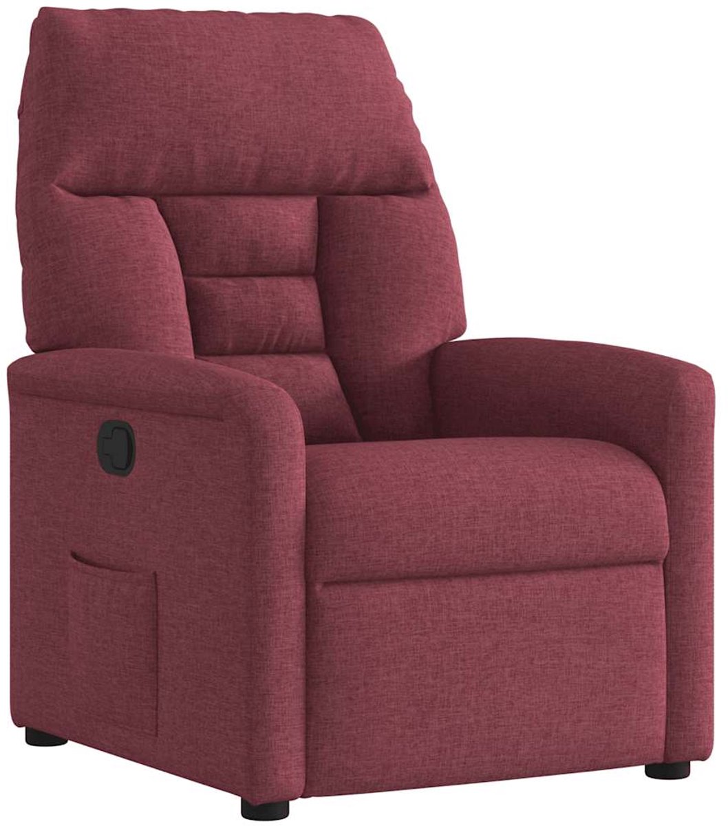 vidaXL Fauteuil - verstelbaar - stof - wijnrood