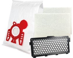20 PARTS4® Stofzuigerzakken + HEPA & motorfilters geschikt voor Miele Compact C1, Compact C2, S4, S6 serie | Complete set met 20 stofzuigerzakken model FJM 9917710, HEPA H12 filter en 2 motorfilters