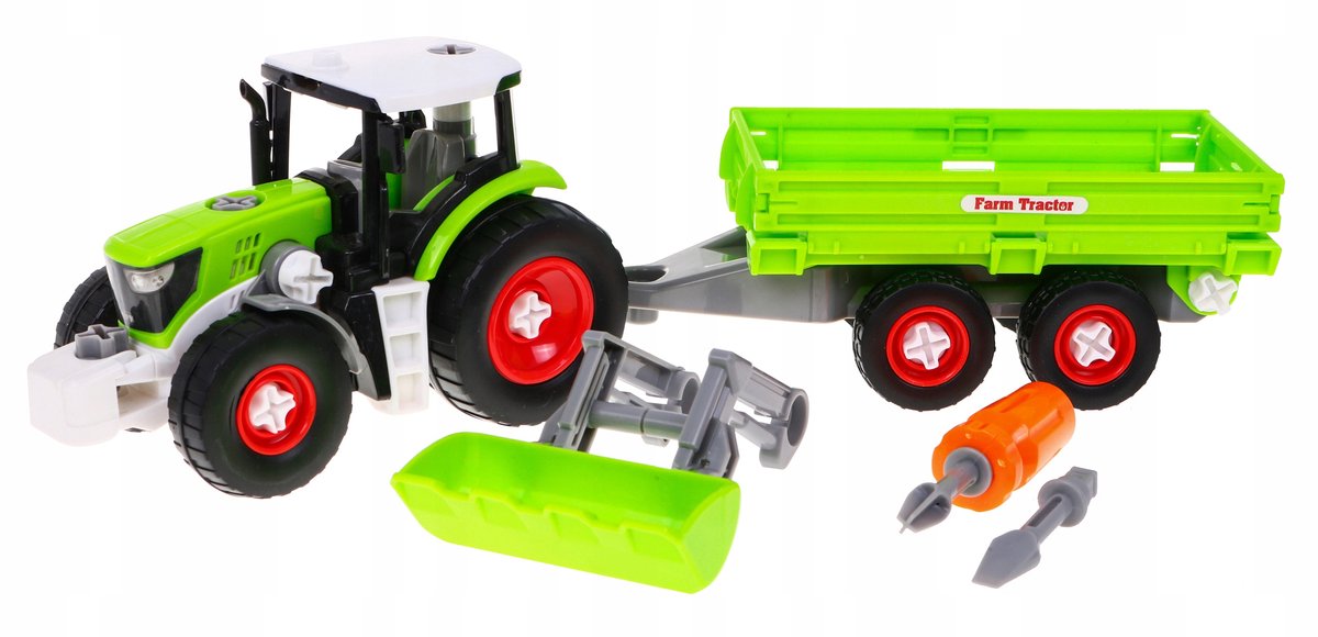 Bouw je eigen tractor met aanhanger - Leerzaam speelgoed