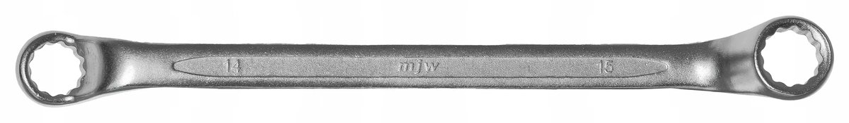 MJW Dopsleutel 14x15mm 75° Gebogen 12-zijdig CrV DIN 838