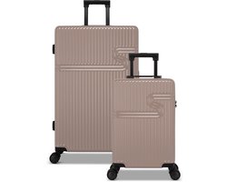 SUITSUIT Kofferset 2 delig - Reiskoffer groot - Handbagage koffer - Koffer set - Veilig TSA cijferslot - Reiskoffer set - Reiskoffer met wielen - Signature kofferset Ginger Brown