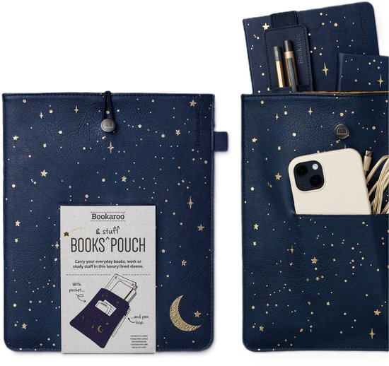 Bookaroo Books & Stuff Pouch - Moon & Stars