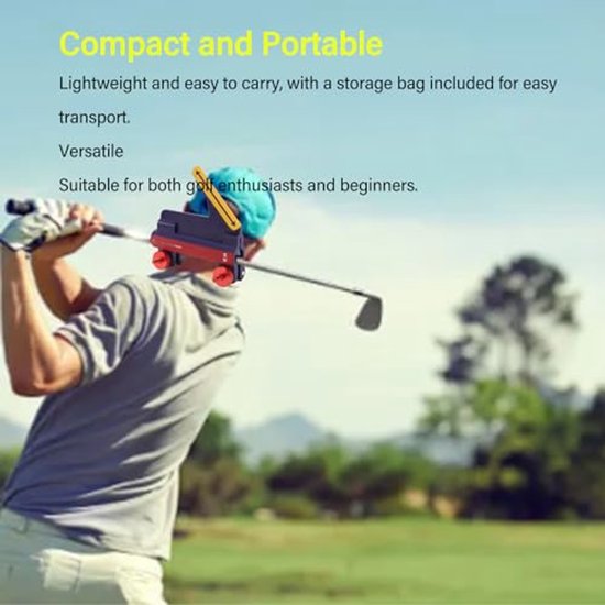 Golf Swing Precision Trainer, Guides The Golfer Along Desired Swing Pad, Portable Skills Development Golf Swing Training Tool for Beginners, Blue van GOLF — afbeelding 2