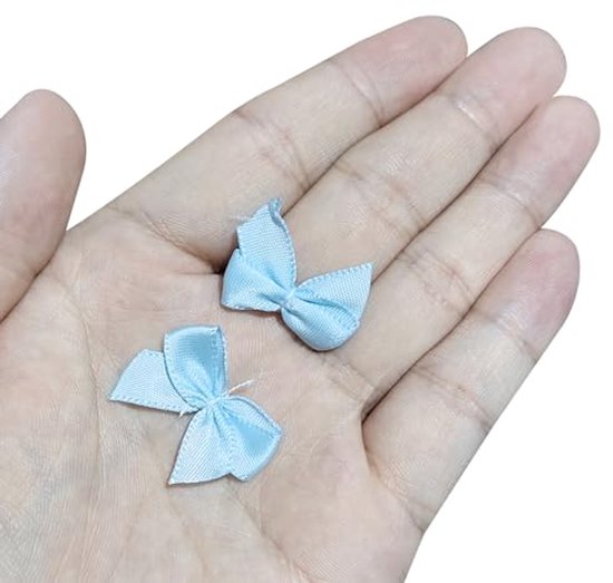 50 Pcs Mini Ribbon Bow 2.5cm Mini Fabric Satin Flower Bows for Crafts Sewing Wedding Birthday Party Green — afbeelding 3