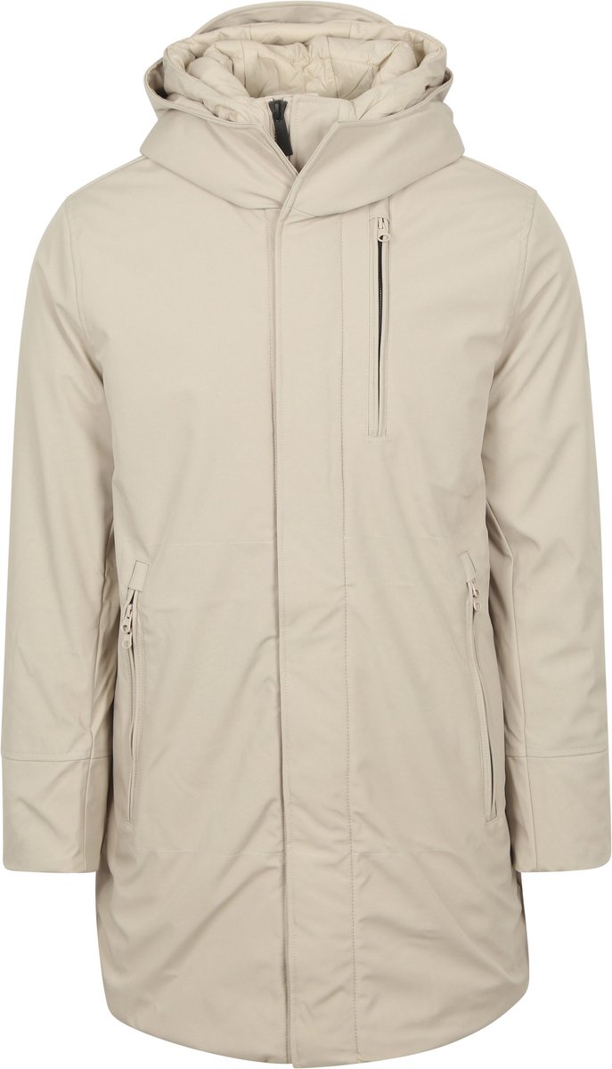 KnowledgeCotton Apparel Climate Shell Jas Ecru - Maat XL - Heren - Winterjassen