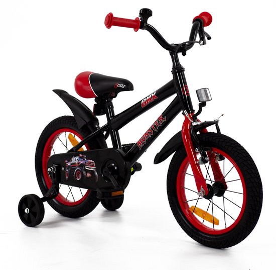 2Cycle Monster kinderfiets 14 inch (3 tot 5 jaar) voor jongens zwart van 2Cycle — afbeelding 5