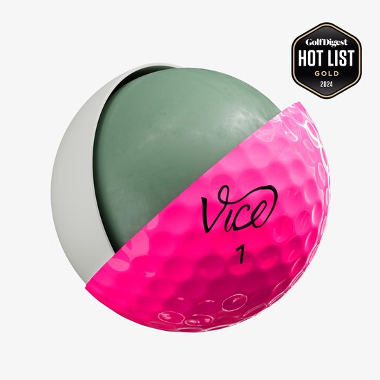 Vice Golf Pro Air - 12 golfballen - Neon Pink - Urethane cover - 3-delig - Hoge vlucht & lange carry van Merkloos — afbeelding 5