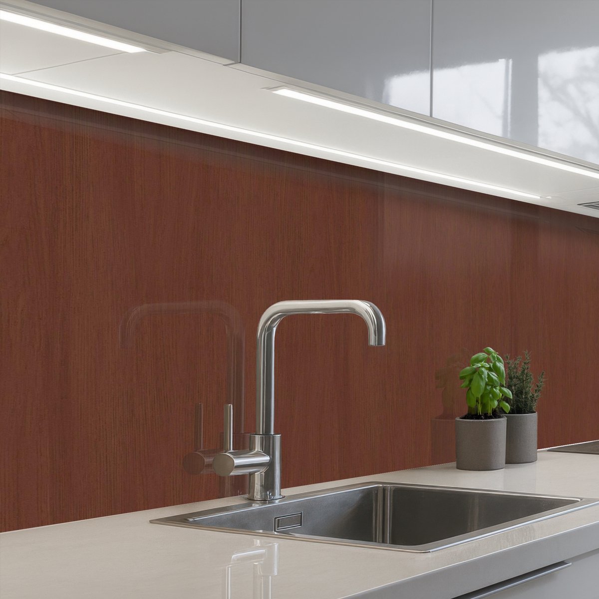 Keuken achterwand 250x60 cm - Spatscherm zelfklevend Hout - Plank - Abstract - Patronen - Muurbeschermer - Spatwand fornuis
