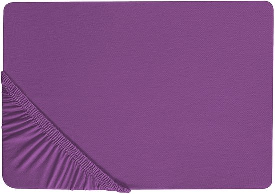 Beliani JANBU - Drap Housse - Violet - Katoen