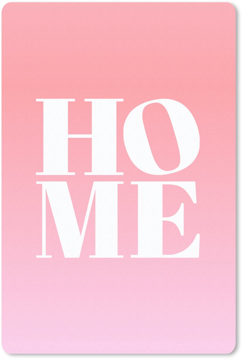 Muismat 18x27 cm - Mousepad Home - Letters - Groot - Roze - Muismatten