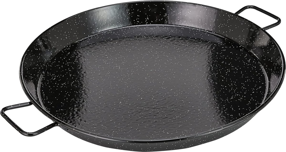 Emaille Paella Pan 50 cm - Hoogwaardige Kookpan voor 14 Porties