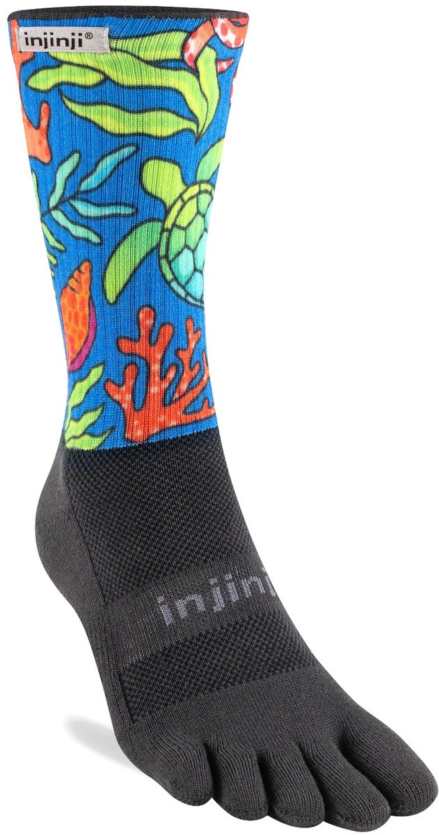 Injinji Trail Midweight Crew - Blue/Green - 44-47