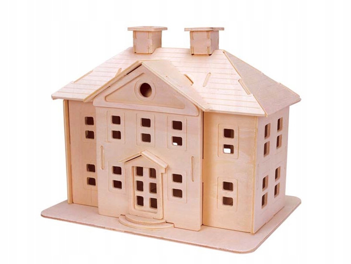 Houten 3D Puzzel Boerderij Paleis 41 Delen - Sea-Land P071