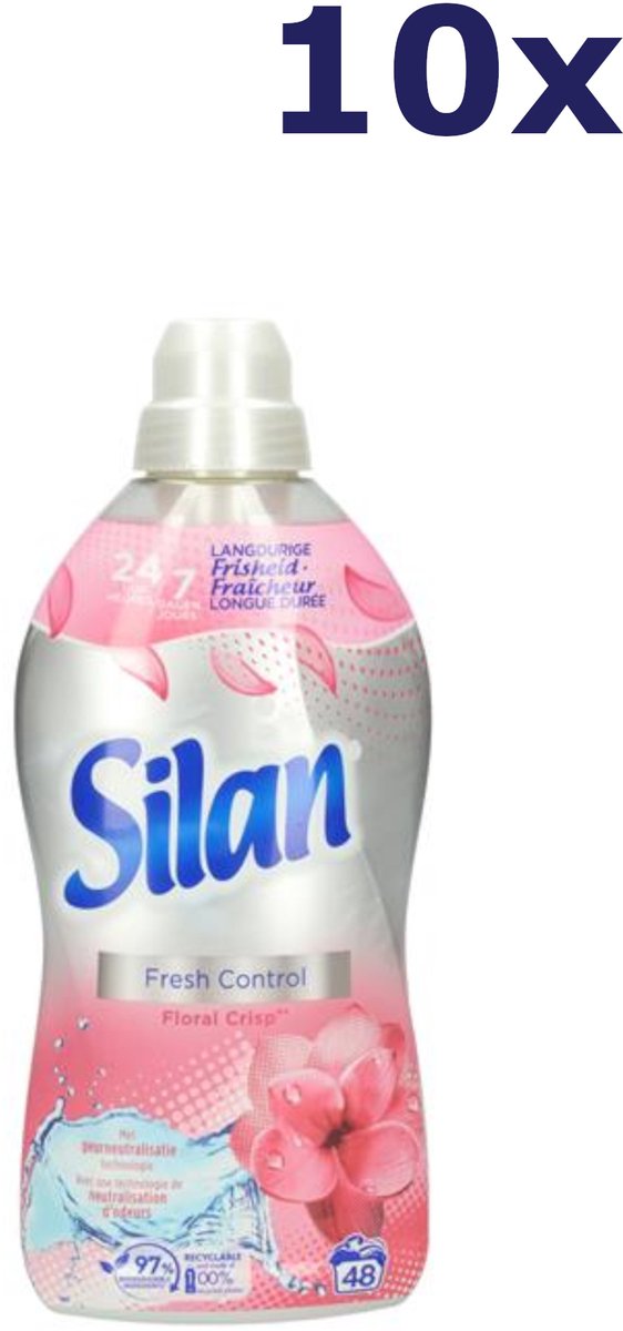 10x Silan Wasverzachter - 48sc1056ml - fresh control floral crisp