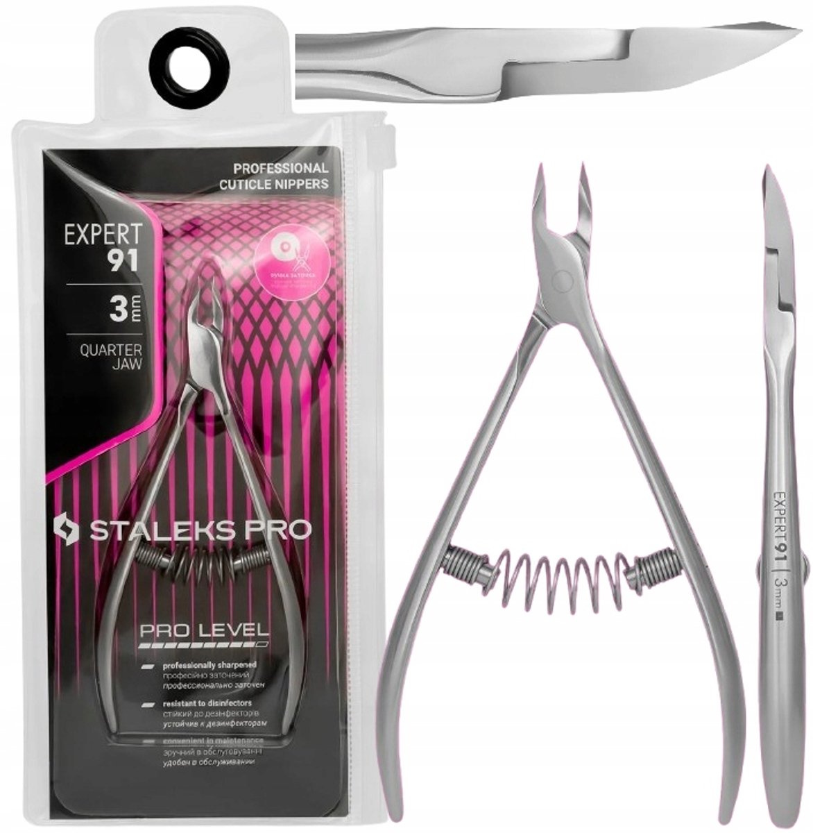 Staleks Expert 91 Nagelriemtang 3mm - Roestvrij Staal