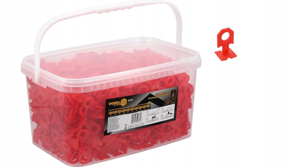 900x Tegelnivelleerclips 3mm - Vloer- en Wandtegels Egaliseren