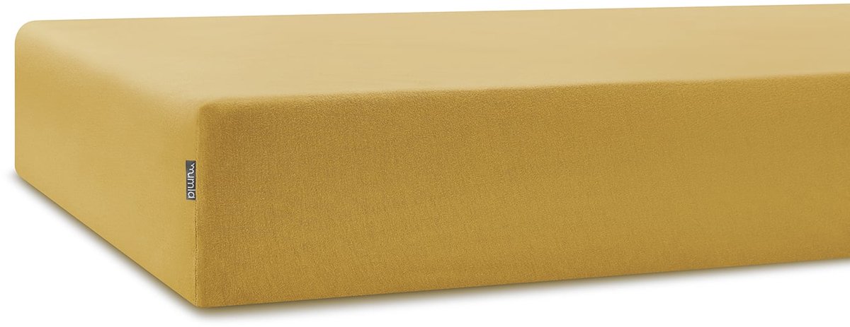 Hoeslaken Katoen Mosterdgeel 200x200 cm met Elastiek