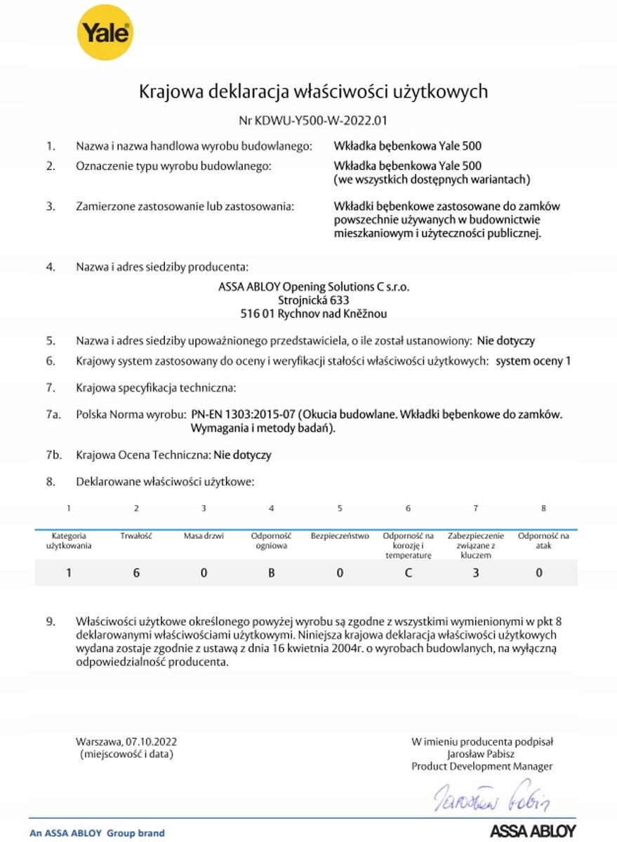 Yale Zwarte Cilindersloten Gelijksluitend 50/55 + 50/55G - 6 Sleutels