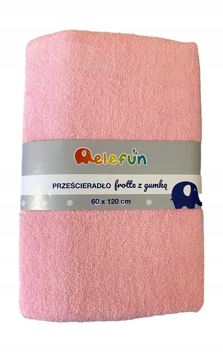 Hoeslaken Frotte met Elastiek 60x120 cm - Roze