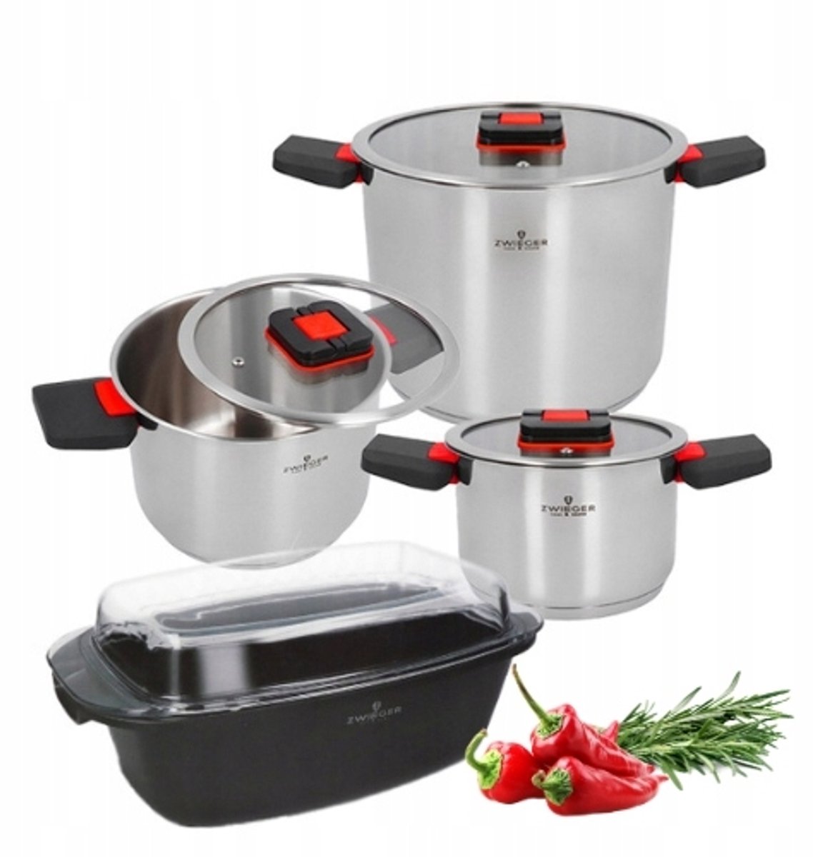 Zwieger Kompact Pannenset met Braadpan Practi Plus - 8 Delig