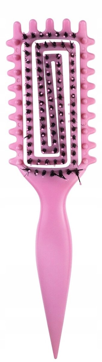 Inter-vion Curlybrush Borstel voor Krullend Haar - Roze